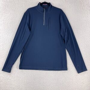 FourLaps Blue Venture‎ Half Zip Pullover Shirt Mens Long Sleeve Athletic Size M
